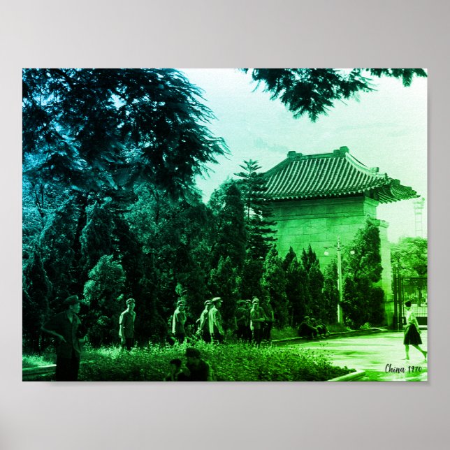 Affiche Parc des martyrs de Canton Chine ancienne (Devant)