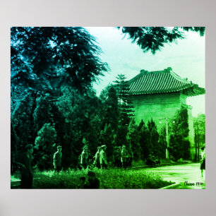Affiche Parc des martyrs de Canton de la Chine ancienne
