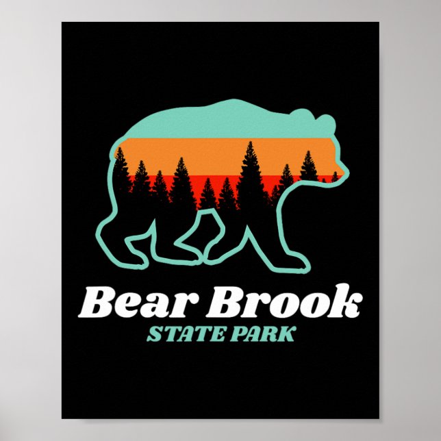 Affiche Parc d'État de Bear Brook New Hampshire Bear Mount (Devant)