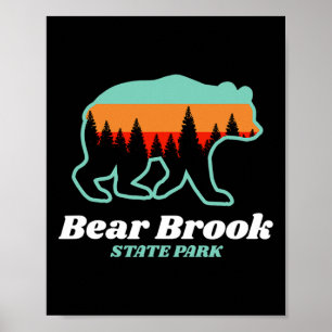 Affiche Parc d'État de Bear Brook New Hampshire Bear Mount