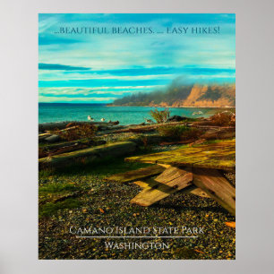 Affiche Parc d'état de Camano Island Texte modifiable et p