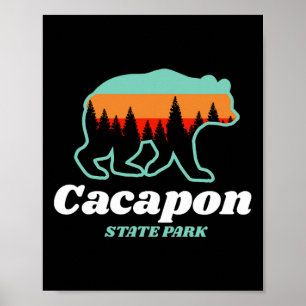 Affiche Parc d'État de Capacon Virginie-Occidentale Ours É