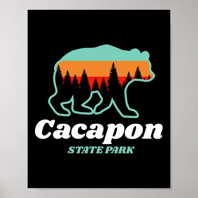 Affiche Parc d'État de Capacon Virginie-Occidentale Ours É (Devant)