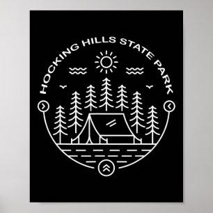 Affiche Parc d'État de Hocking Hills Logan Ohio Randonnée