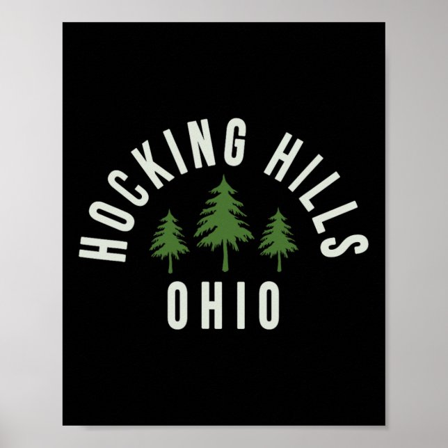 Affiche Parc d'État de Hocking Hills Ohio Souvenir Randonn (Devant)