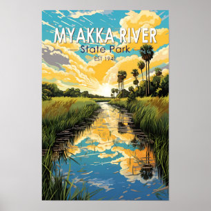 Affiche Parc d'État de la rivière Myakka Floride Voyage Ar