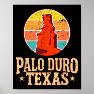 Affiche Parc d'état de Palo Duro Texas monument désertique