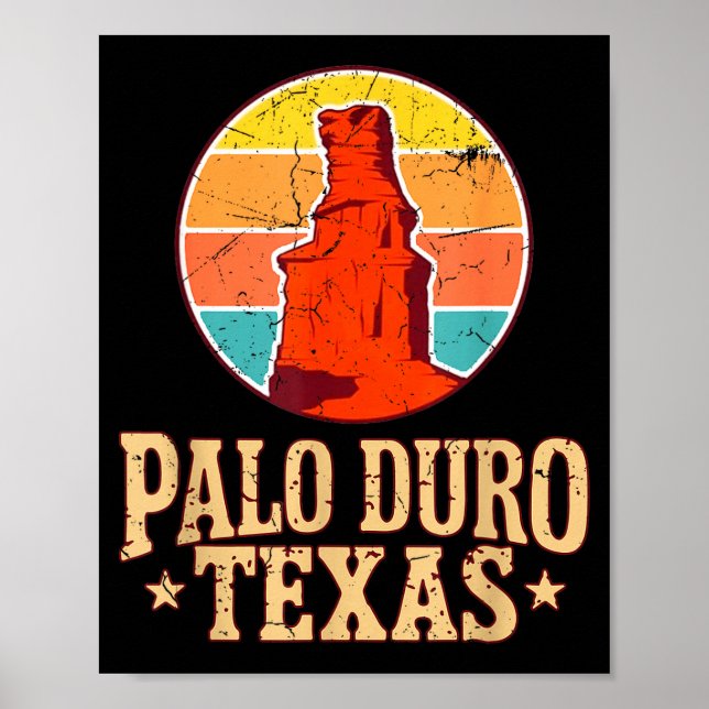 Affiche Parc d'état de Palo Duro Texas monument désertique (Devant)