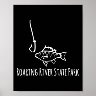 Affiche Parc d'État de Roaring River Pêche drôle Poisson P