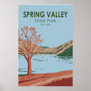 Affiche Parc d'état de Spring Valley Nevada Vintage