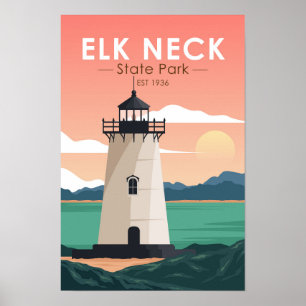Affiche Parc d'État d'Elk Neck Maryland Vintage