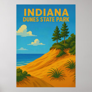 Affiche Parc d'état des Dunes Indiana V01