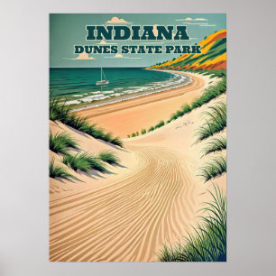 Affiche Parc d'état des Dunes Indiana V03