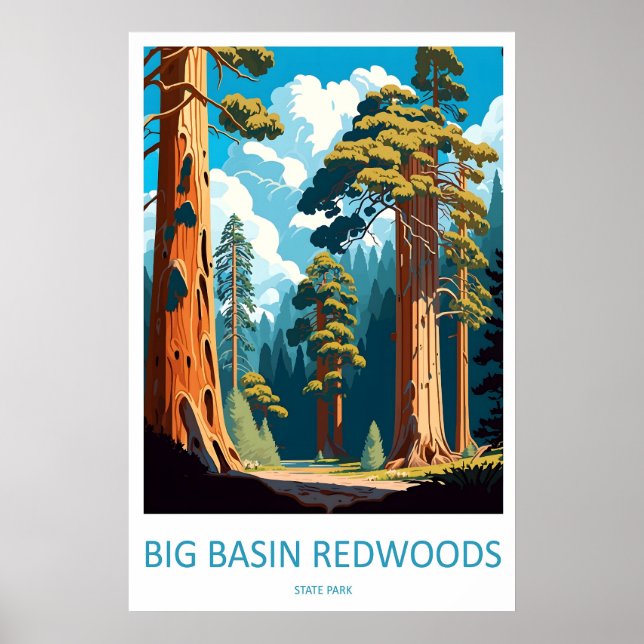 Affiche Parc d'État des séquoias de Big Basin 1 (Devant)