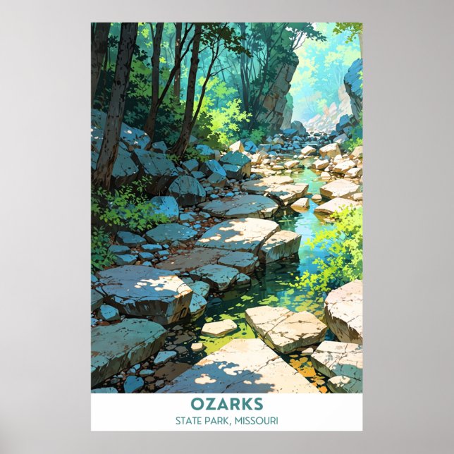 Affiche Parc d'état d'Ozarks, Missouri (Devant)