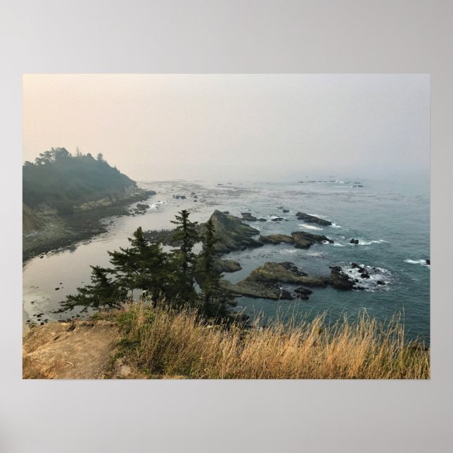 Affiche Parc d'état du Cap Arago, Côte de l'Oregon (Devant)