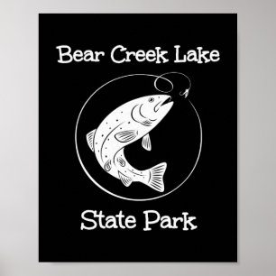 Affiche Parc d'état du lac Bear Creek Pêche Poisson Campin