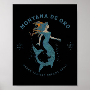 Affiche Parc d'état du Montana De Oro Los Osos Rétro M Vin