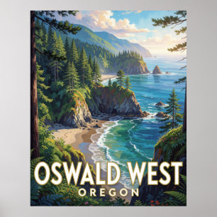Affiche Parc d'État Oswald West — Oregon