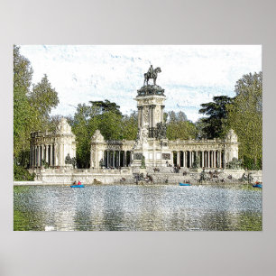 Affiche Parc du Retiro de Buen, Madrid, Espagne