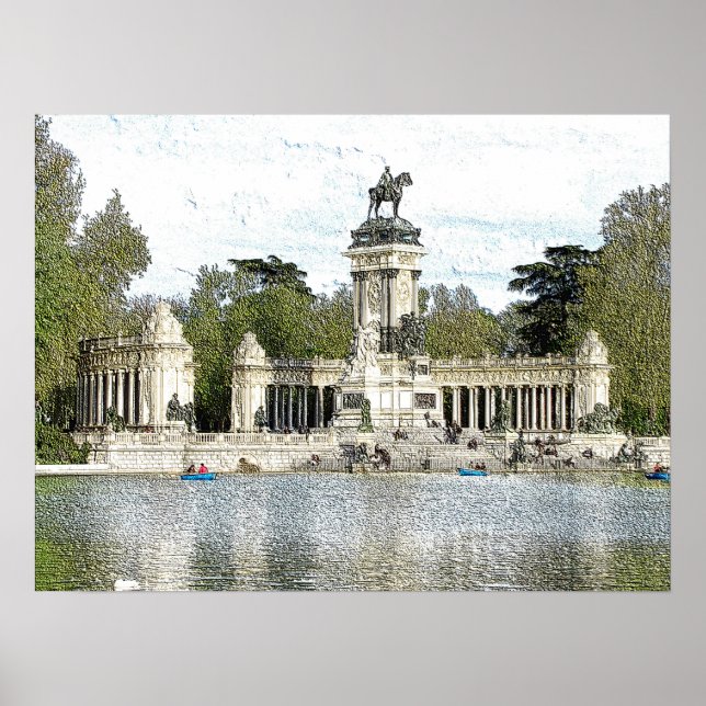 Affiche Parc du Retiro de Buen, Madrid, Espagne (Devant)