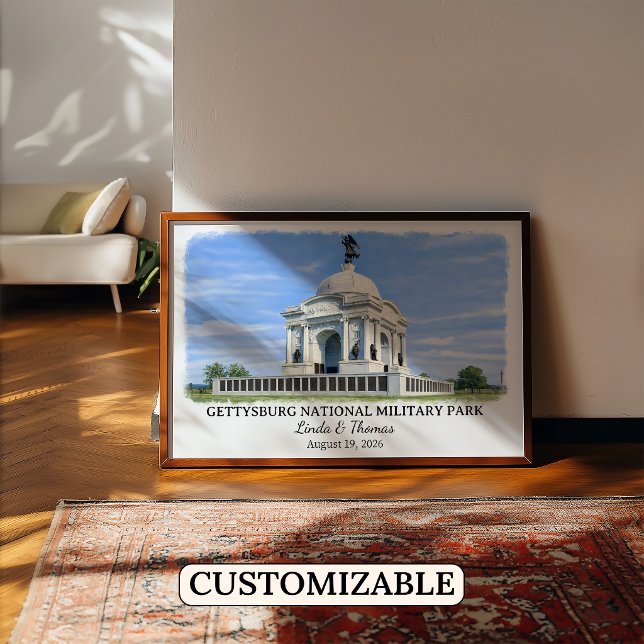 Affiche Parc militaire national de Gettysburg Pennsylvanie (Créateur téléchargé)