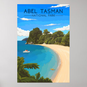 Affiche Parc national Abel Tasman Nouvelle-Zélande Voyage