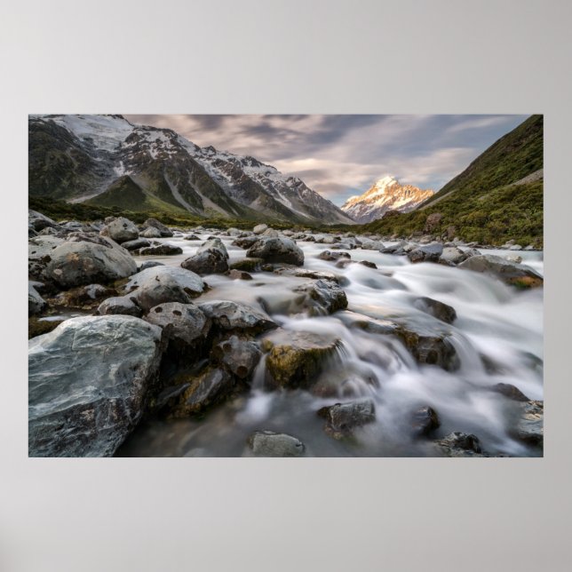 Affiche Parc national Aoraki Mt. Cook | Nouvelle-Zélande (Devant)