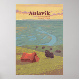 Affiche Parc national Aulavik Territoires du Nord-Ouest Ca