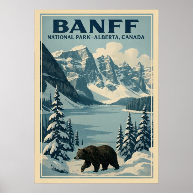 Affiche Parc national Banff Alberta Canada V01 (Devant)