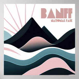 Affiche Parc national Banff Collines colorées