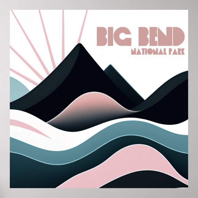 Affiche Parc national Big Bend Colour Hills (Devant)