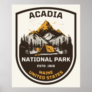 Affiche Parc national d'Acadia Extérieur et Nature