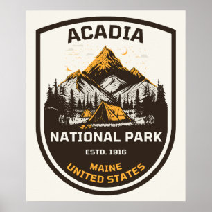 Affiche Parc national d'Acadia Extérieur et Nature