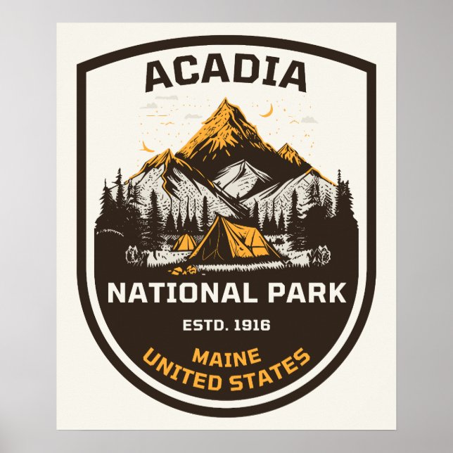 Affiche Parc national d'Acadia Extérieur et Nature (Devant)