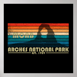 Affiche Parc national de Arches vintage Moab Utah
