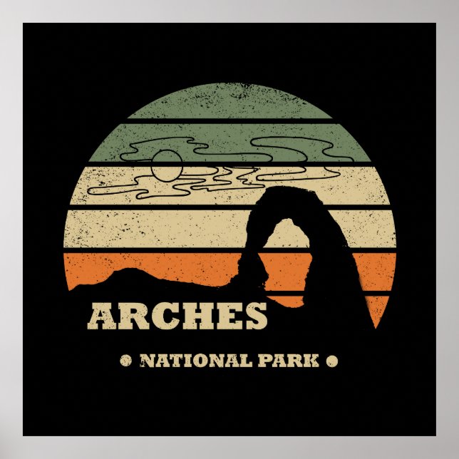 Affiche Parc national de Arches vintage - Moab - Utah  (Devant)