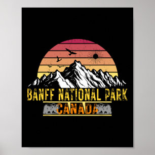 Affiche Parc national de Banff Alberta Canada Camping Rand