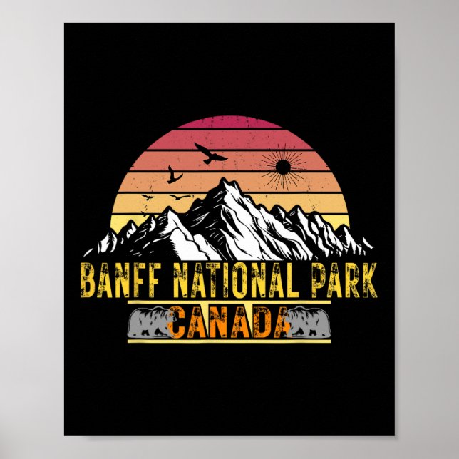 Affiche Parc national de Banff Alberta Canada Camping Rand (Devant)