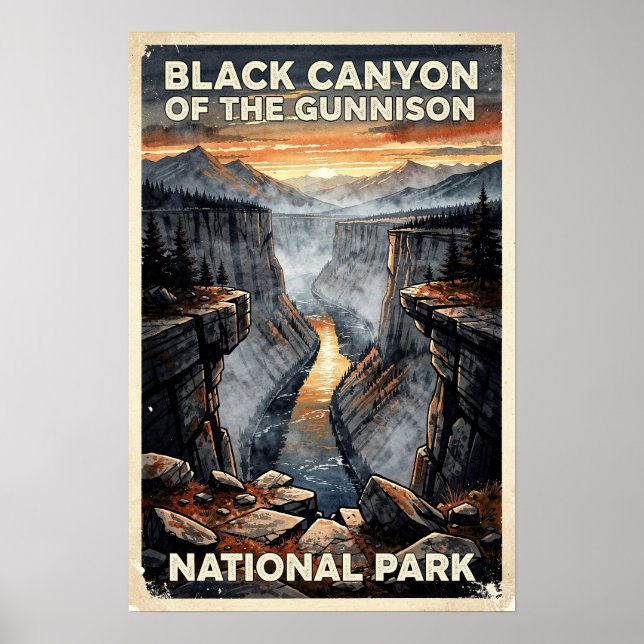 Affiche Parc national de Black Canyon of the Gunnison (Devant)