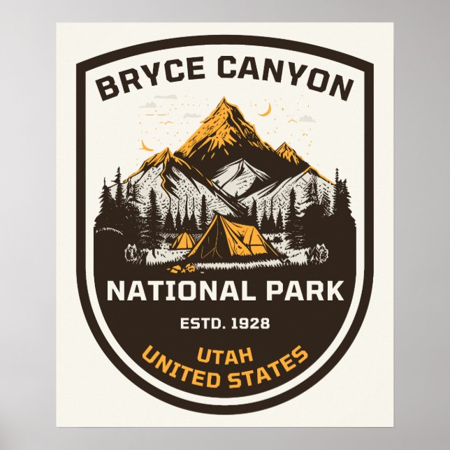Affiche Parc national de Bryce Canyon Extérieur et Nature (Devant)