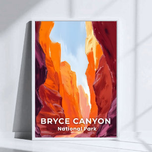 Affiche Parc national de Bryce Canyon Voyage dans l'Utah