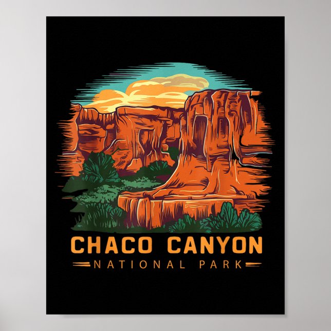 Affiche Parc national de Chaco Canyon  (Devant)