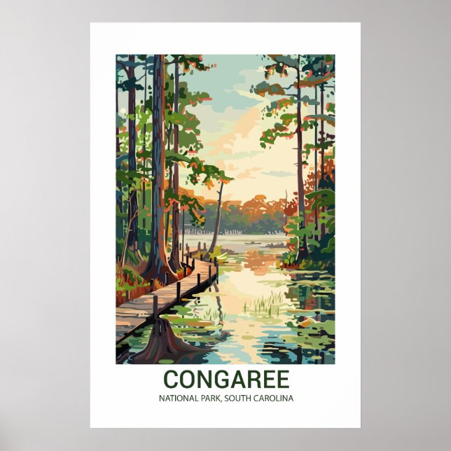 Affiche Parc national de Congaree Caroline du Sud USA (Devant)
