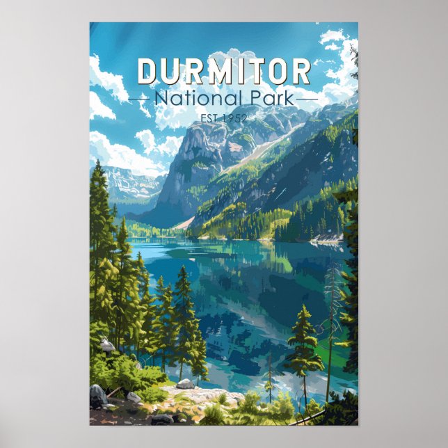 Affiche Parc national de Durmitor Monténégro Voyage Art (Devant)