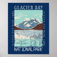Parc national de Glacier Bay Alaska Rétro perturbé