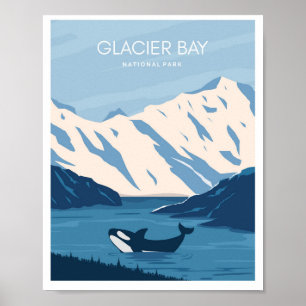 Affiche Parc national de Glacier Bay en Alaska