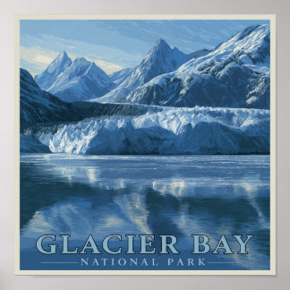 Affiche Parc national de Glacier Bay en Alaska