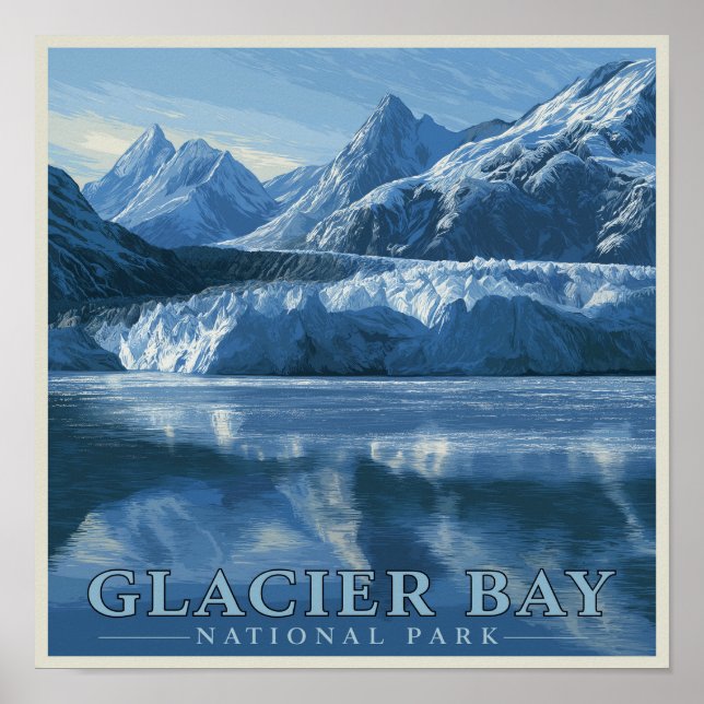 Affiche Parc national de Glacier Bay en Alaska (Devant)