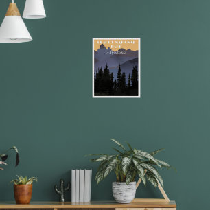 Affiche Parc national de Glacier, Montana,
